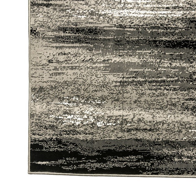 Sivas Gray/Black 8' X 10' Area Rug - U&U Home Budget Furniture (Carteret, NJ)
