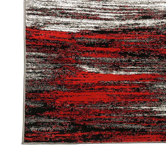 Sivas Gray/Red 8' X 10' Area Rug - U&U Home Budget Furniture (Carteret, NJ)