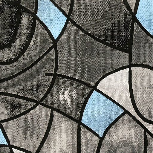 Sivas Charcoal Blue 5' X 8' Area Rug - U&U Home Budget Furniture (Carteret, NJ)
