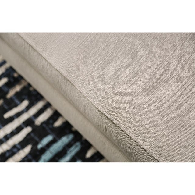 Tegan Beige/Light Blue Love Seat - U&U Home Budget Furniture (Carteret, NJ)