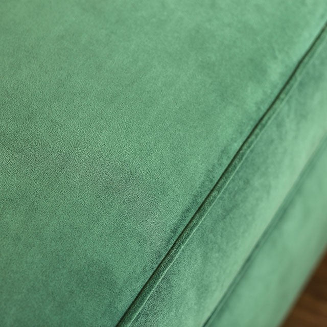 VERDANTE Emerald Green/Gold Sofa - U&U Home Budget Furniture (Carteret, NJ)