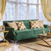 VERDANTE Emerald Green/Gold Sofa - U&U Home Budget Furniture (Carteret, NJ)