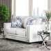 Ilse Off-White/Blue Love Seat - U&U Home Budget Furniture (Carteret, NJ)