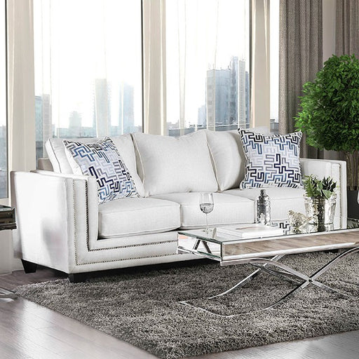 Ilse Off-White/Blue Sofa - U&U Home Budget Furniture (Carteret, NJ)