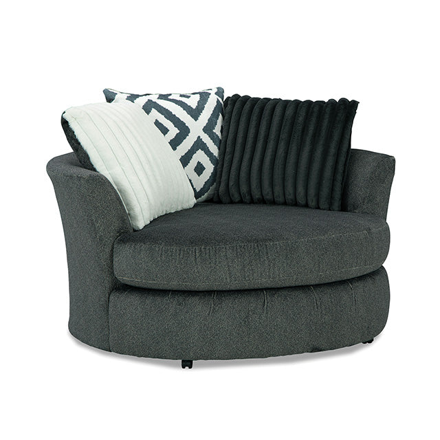 Loughlin Swivel Chair - U&U Home Budget Furniture (Carteret, NJ)