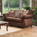 TABITHA Brown Love Seat, Brown - U&U Home Budget Furniture (Carteret, NJ)