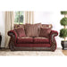 TABITHA Wine Love Seat, Wine - U&U Home Budget Furniture (Carteret, NJ)