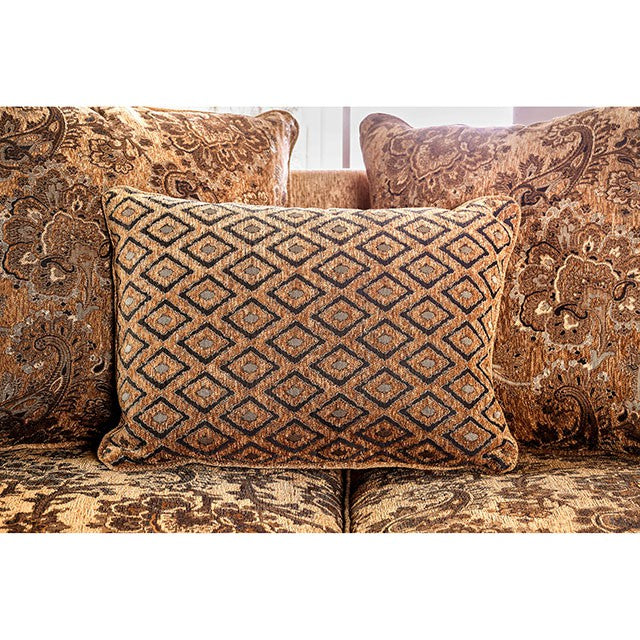 NICANOR Tan/Gold Sofa - U&U Home Budget Furniture (Carteret, NJ)