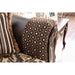 Quirino Light Brown/Dark Brown Sofa - U&U Home Budget Furniture (Carteret, NJ)
