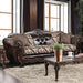 Quirino Light Brown/Dark Brown Sofa - U&U Home Budget Furniture (Carteret, NJ)