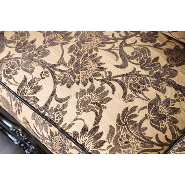 Quirino Tan/Dark Brown Sofa - U&U Home Budget Furniture (Carteret, NJ)