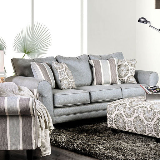 Misty Blue Gray Sofa - U&U Home Budget Furniture (Carteret, NJ)