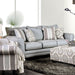 Misty Blue Gray Sofa - U&U Home Budget Furniture (Carteret, NJ)