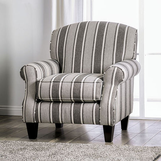 Ames Striped Chair - U&U Home Budget Furniture (Carteret, NJ)