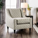 Dorset Light Gray/Pattern Square Chair - U&U Home Budget Furniture (Carteret, NJ)