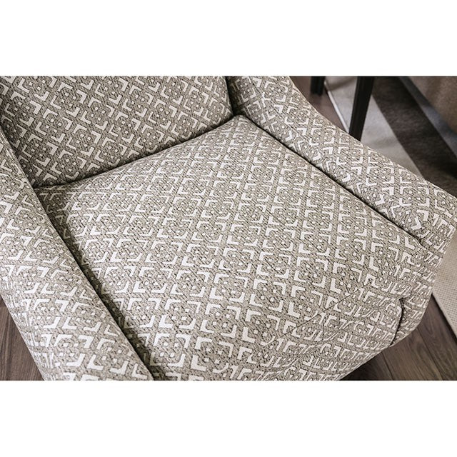 Dorset Light Gray/Pattern Square Chair - U&U Home Budget Furniture (Carteret, NJ)