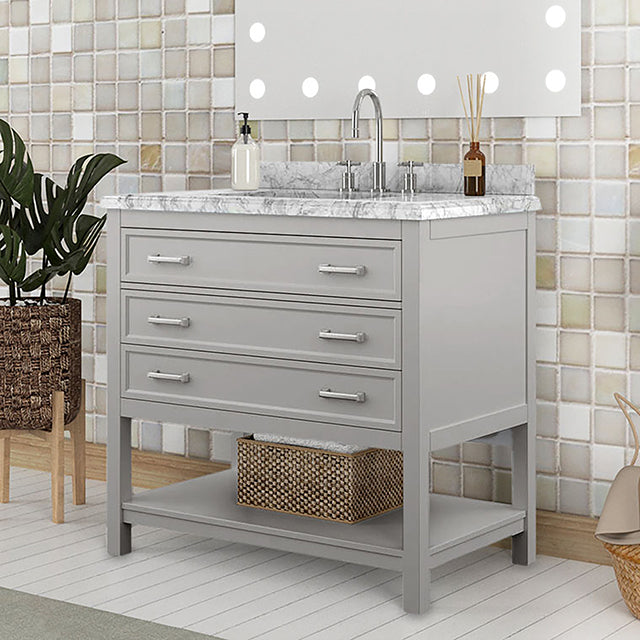 Reston Vanity with Top/ Sink - U&U Home Budget Furniture (Carteret, NJ)