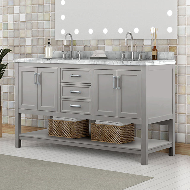 Reston Vanity with Top/ Sink - U&U Home Budget Furniture (Carteret, NJ)